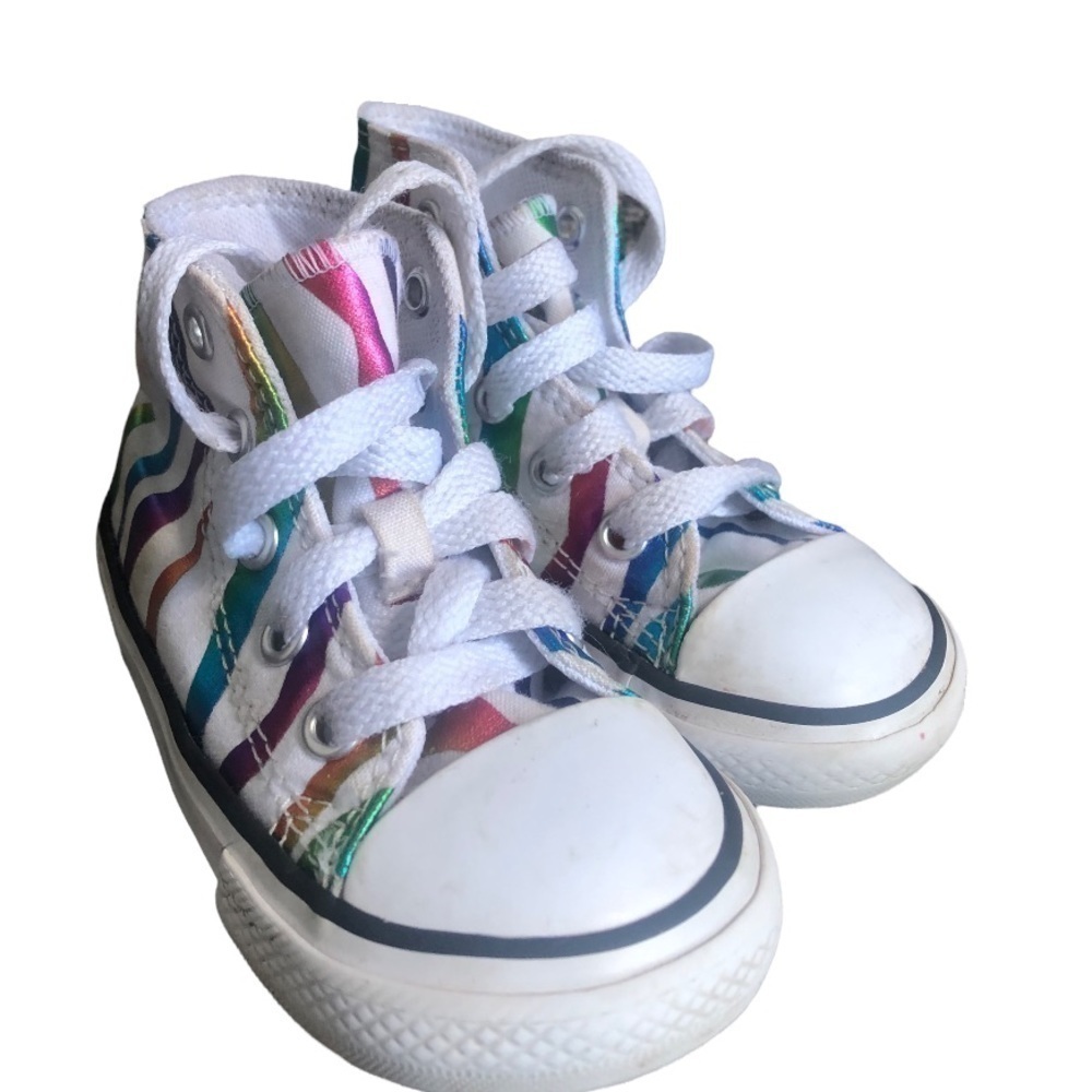 Converse Chuck Taylor All Star Hi Zebra Sneaker - infant 6 White/Rainbow